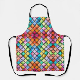 Rainbow mosaic pattern schort