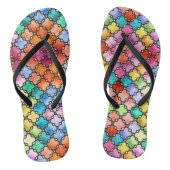 Rainbow mosaic pattern teenslippers (Voetbed)