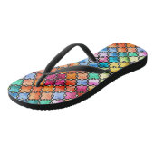 Rainbow mosaic pattern teenslippers (Schuin)