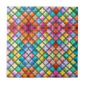 Rainbow mosaic pattern tegeltje (Voorkant)