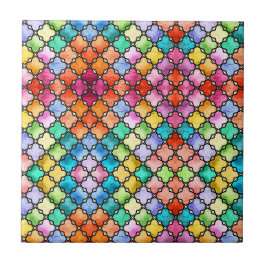 Rainbow mosaic pattern tegeltje