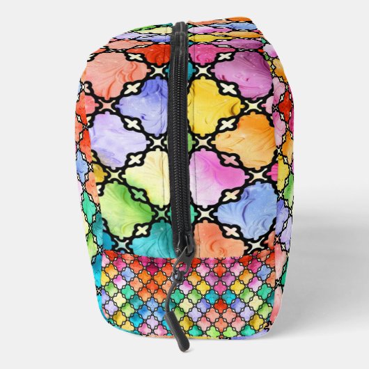 Rainbow mosaic pattern toilettasje (Rechts)