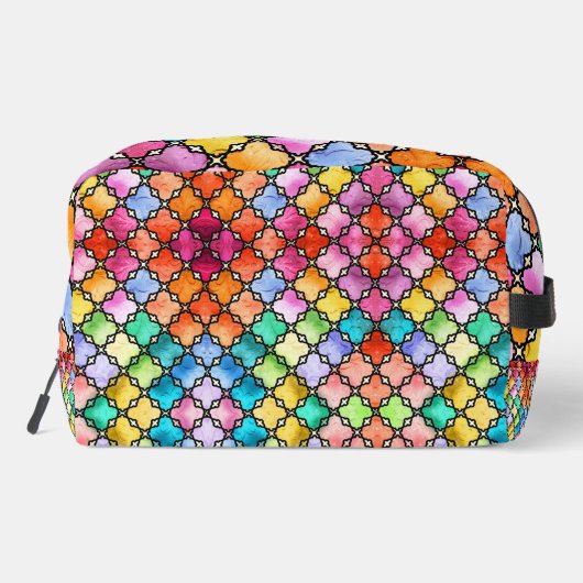 Rainbow mosaic pattern toilettasje (Achterkant)