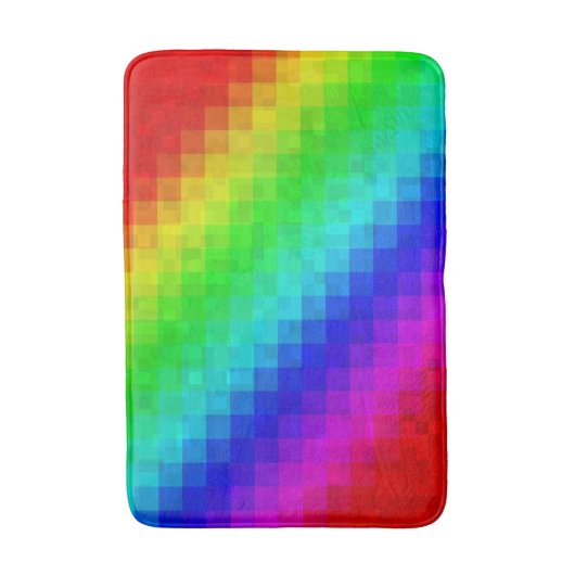 Rainbow Mosaic Tegels Pattern, Badmat (Voorkant Verticaal)