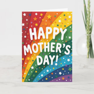 Rainbow Mothers Day Wish Card Kaart