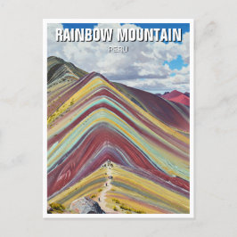 Rainbow Mountain Cusco Peru Reizen Briefkaart