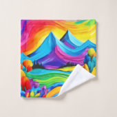 Rainbow Mountain Majesty Art Bad Handdoek (Wasdoekje)