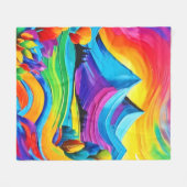 Rainbow Mountain Majesty Art Fleece Deken (Voorkant (Horizontaal))