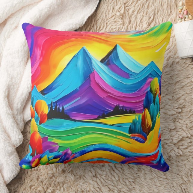 Rainbow Mountain Majesty Art Kussen (Deken)