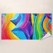 Rainbow Mountain Majesty Art Strandlaken (Voorkant)