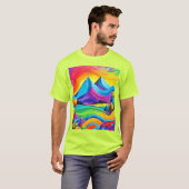 Rainbow Mountain Majesty Art T-shirt (Voorkant volledig)