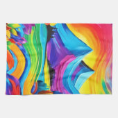 Rainbow Mountain Majesty Art Theedoek (Horizontaal)