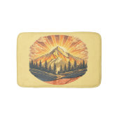 Rainbow Mountain Peak | Retro Mountains Sunrise  Badmat (Voorkant)