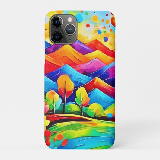 Rainbow Mountains Abstract landschap Case-Mate iPhone Case (Achterkant)