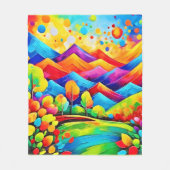 Rainbow Mountains Abstract landschap Fleece Deken (Voorkant)