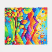 Rainbow Mountains Abstract landschap Fleece Deken (Voorkant (Horizontaal))