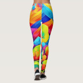 Rainbow Mountains Abstract landschap Leggings (Achterkant)