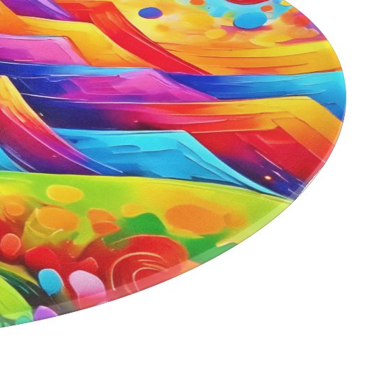 Rainbow Mountains Abstract landschap Snijplank (Hoek)