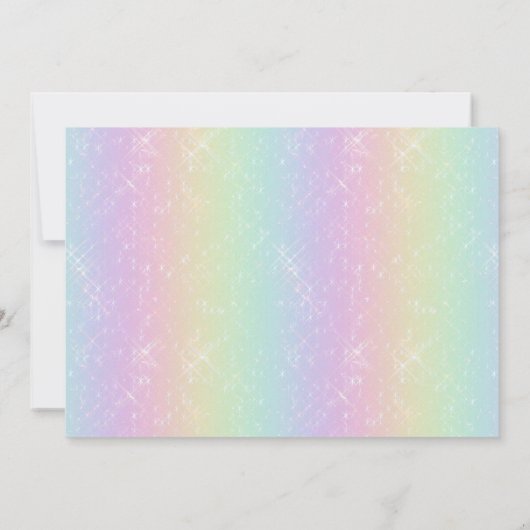 Rainbow Movie Ticket Verjaardagsfeestje Kaart (Achterkant)