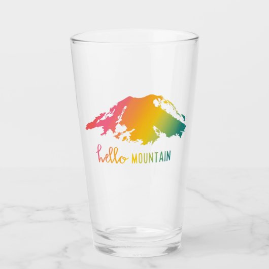 Rainbow Mt Rainier Glass Glas (Voorkant)