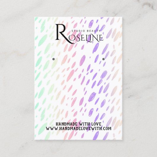 Rainbow Multi Color Iridescent jewery display Visitekaartje (Voorkant)