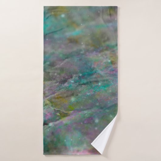 Rainbow Multi Colour Crystal Rock Marble Bad Handdoek (Badhanddoek)