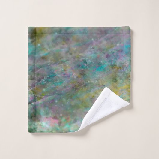 Rainbow Multi Colour Crystal Rock Marble Bad Handdoek (Wasdoekje)