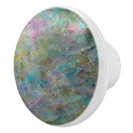 Rainbow Multi Colour Crystal Rock Marble Keramische Knop