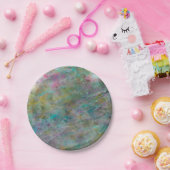 Rainbow Multi Colour Crystal Rock Marble Papieren Bordje (Feest)