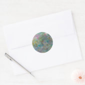 Rainbow Multi Colour Crystal Rock Marble Ronde Sticker (Envelop)