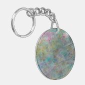 Rainbow Multi Colour Crystal Rock Marble Sleutelhanger (Voorkant Links)