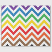 Rainbow Multicolor Chevron ZigZag Pattern Cadeaupapier (Vlak)
