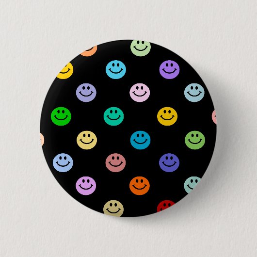 Rainbow Multicolor Face Pattern Ronde Button 5,7 Cm (Voorkant)