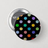 Rainbow Multicolor Face Pattern Ronde Button 5,7 Cm (Voorkant /achterkant)