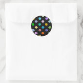 Rainbow Multicolor Face Pattern Ronde Sticker (Tas)