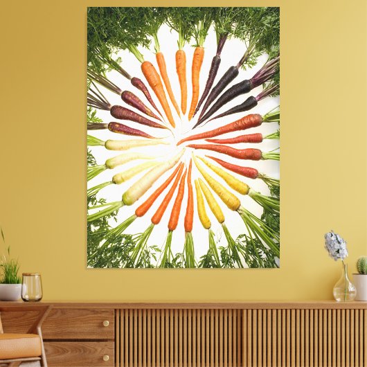 Rainbow Multicolored Carrots Canvas (Insitu (Woonkamer))