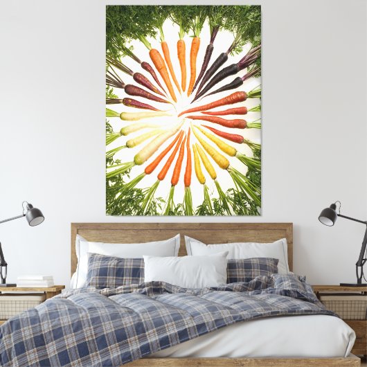 Rainbow Multicolored Carrots Canvas (Insitu (Slaapkamer))