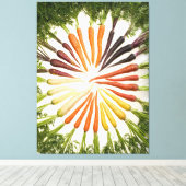 Rainbow Multicolored Carrots Canvas (Insitu (Houten vloer))