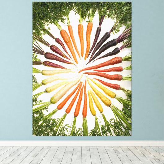 Rainbow Multicolored Carrots Canvas (Insitu (Houten vloer))