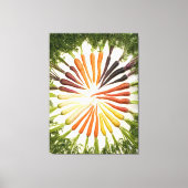 Rainbow Multicolored Carrots Canvas Afdruk (Voorkant)