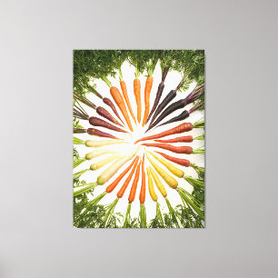 Rainbow Multicolored Carrots Canvas Afdruk