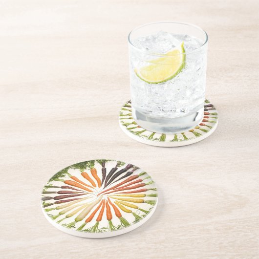 Rainbow Multicolored Carrots Onderzetter (Zijkant)