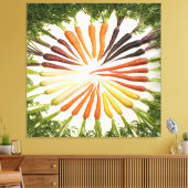 Rainbow Multicolored Carrots Square Canvas Afdruk (Insitu (Woonkamer))