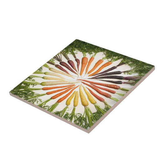 Rainbow Multicolored Carrots Tegel Tegeltje (Zijkant)