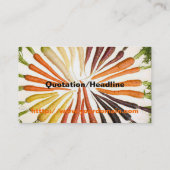 Rainbow Multicolored Carrots Visitekaartjes (Achterkant)
