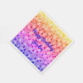 Rainbow Multicolored Festive Personalized Party Servet (Hoek)