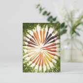 Rainbow Multicolored wortelen Briefkaart (Staand voorkant)