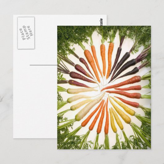 Rainbow Multicolored wortelen Briefkaart (Voorkant / Achterkant)