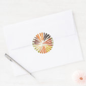 Rainbow Multicolored wortelen Ronde Sticker (Envelop)