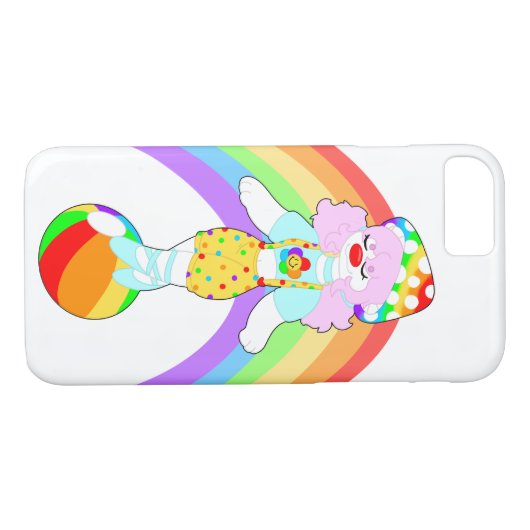 Rainbow Mushroom Clown Meisje iPhone / iPad hoesje (Achterkant (Horizontaal))